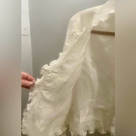 Adrianna Papell Designer White Jacket Vintage 1980s sz 8 worn 1 time EUC - Picture 4 of 8